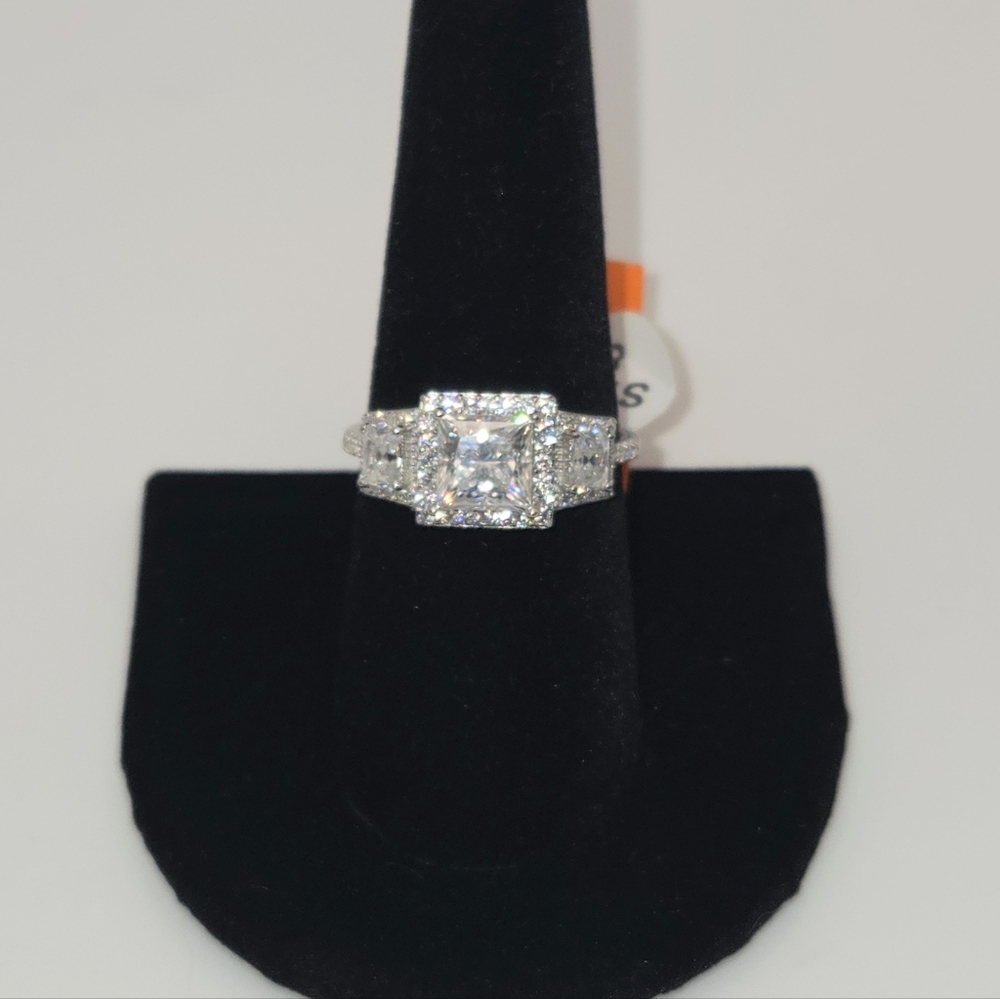 3.5 ctw Moissanite 925 Ring Sz 8